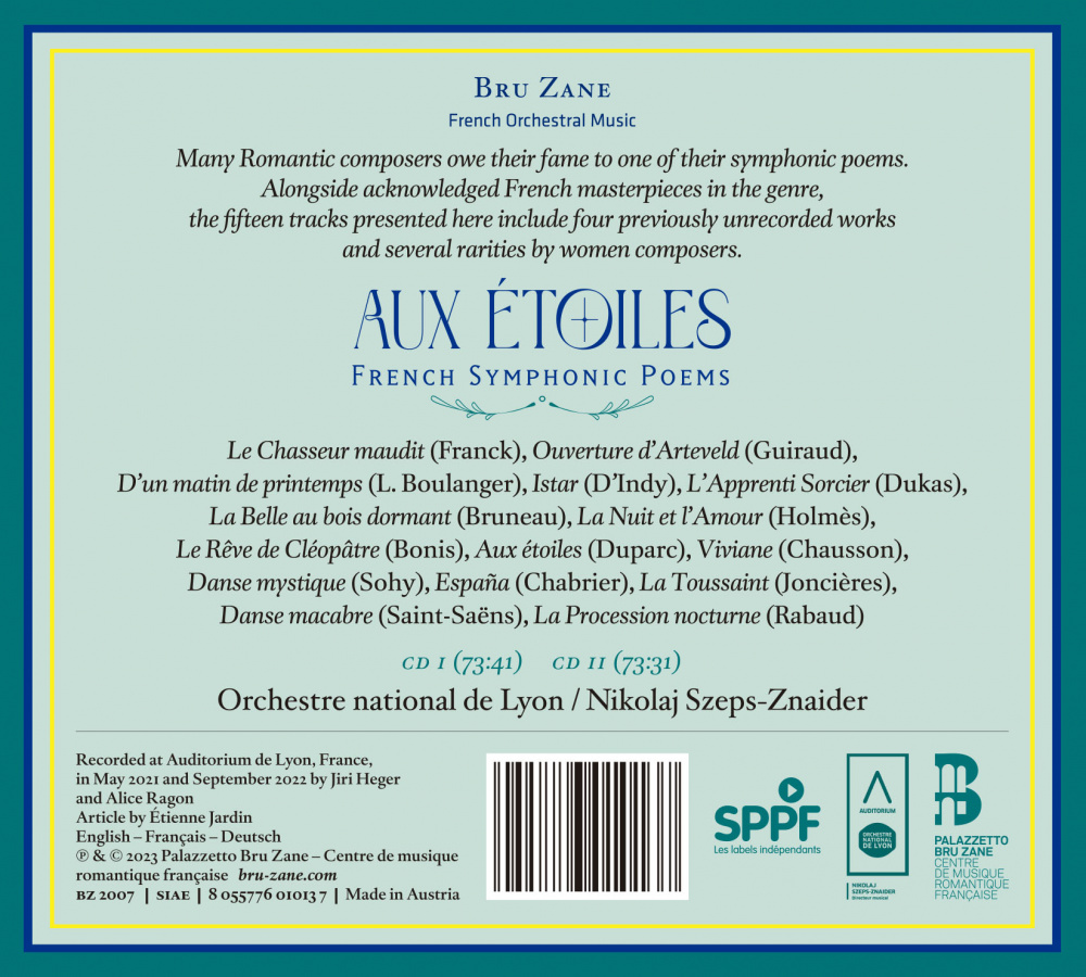 Pochette du CD de l’Orchestre national de Lyon "Aux étoiles"